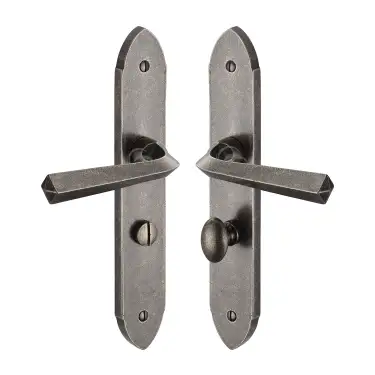 Click Here To Enlarge This Photo Of RPW4430 M&period;Marcus Rustic Pewter Door Handle Bathroom Set Grafton Design