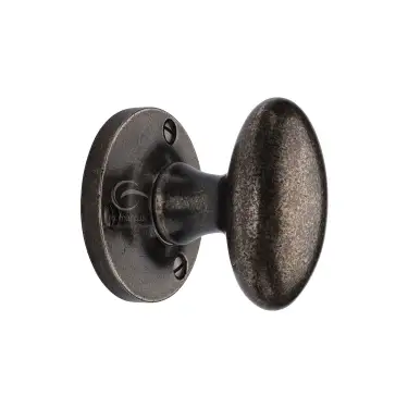 Click Here To Enlarge This Photo Of RPW4555 M&period;Marcus Rustic Pewter Mortice Knob on Rose Knowle Design