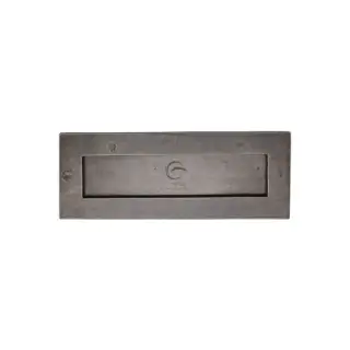 RPW465 305 M&period;Marcus Rustic Pewter Letterplate 12" x 4"