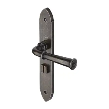 Click Here To Enlarge This Photo Of RPW4730 M&period;Marcus Rustic Pewter Door Handle Bathroom Set Hadley Design