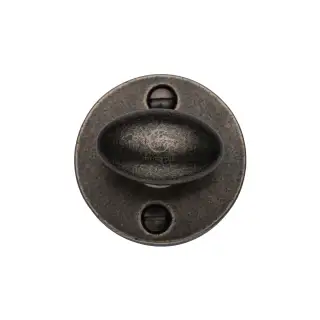 RPW555 M&period;Marcus Rustic Pewter Round Thumbturn & Emergency Release
