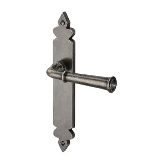 RPW5810 M&period;Marcus Rustic Pewter Door Handle Lever Latch Ludlow Design