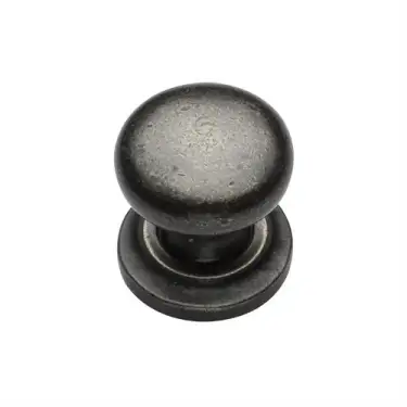 Click Here To Enlarge This Photo Of RPW613 25 M&period;Marcus Rustic Pewter Cabinet Knob Round Design on Rose 25mm