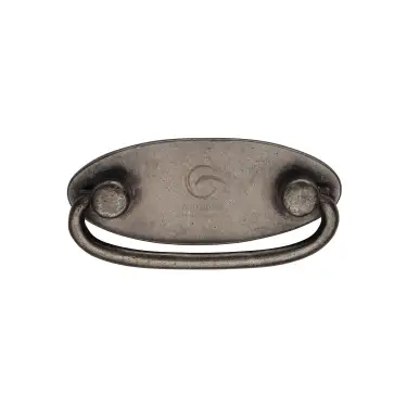 Click Here To Enlarge This Photo Of RPW6266 M&period;Marcus Rustic Pewter Oval Drop Pull