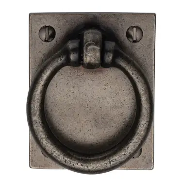Click Here To Enlarge This Photo Of RPW6367 M&period;Marcus Rustic Pewter Ring Drop Pull on Plate