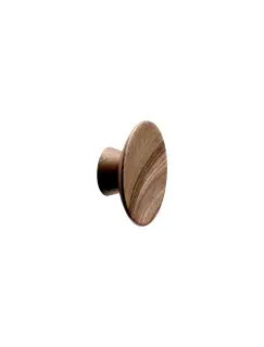Furnipart 'Olympia' Wooden Cabinet Knob D50mm - Clear Lacquered Walnut &lpar;100413050-292&rpar;