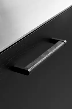 Click Here To Enlarge This Photo Of Furnipart 'Crossing' Wooden Cabinet Pull L168mm &sol; C160mm - Black Ash&sol;Matt Black &lpar;102990160-992&sol;99&rpar;
