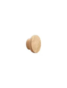 Click Here To Enlarge This Photo Of Furnipart 'Circle' Wooden Cabinet Knob D50mm - Clear Lacquered Oak &lpar;103820050-052&rpar;