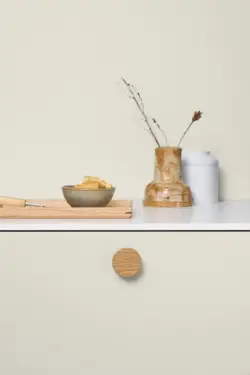 Click Here To Enlarge This Photo Of Furnipart 'Circle' Wooden Cabinet Knob D50mm - Clear Lacquered Oak &lpar;103820050-052&rpar;