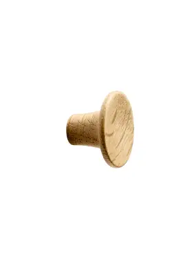 Click Here To Enlarge This Photo Of Furnipart 'Tuba' Wooden Cabinet Knob D28mm - Clear Lacquered Oak &lpar;109120028-052&rpar;