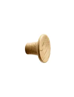 Furnipart 'Tuba' Wooden Cabinet Knob D28mm - Clear Lacquered Oak &lpar;109120028-052&rpar;