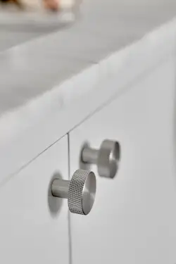 Click Here To Enlarge This Photo Of Furnipart 'Simon' Knurled Cabinet Knob D35mm - Inox Look &lpar;241930035-66&rpar;