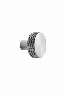 Furnipart 'Simon' Knurled Cabinet Knob D35mm - Inox Look &lpar;241930035-66&rpar;