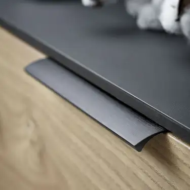 Click Here To Enlarge This Photo Of Furnipart Straight Edge Pull L200mm - Brushed Matt Black &lpar;419720200-76&period;1&rpar;
