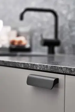 Click Here To Enlarge This Photo Of Furnipart 'Fall' Cabinet Pull L140mm - Brushed Matt Black &lpar;434320128-76&rpar;