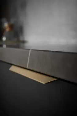 Click Here To Enlarge This Photo Of Furnipart 'Blaze 2' Edge Pull L200mm - Brushed Brass &lpar;434520200-31&rpar;