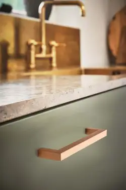Click Here To Enlarge This Photo Of Furnipart 'Square 10' Cabinet Pull L138mm &sol; C128mm - Brushed Brass &lpar;435820128-31&rpar;
