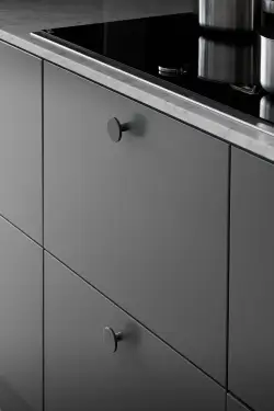 Click Here To Enlarge This Photo Of Furnipart 'Plato' Cabinet Knob D42mm - Brushed Anthracite &lpar;441320042-91&rpar;
