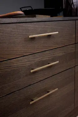Click Here To Enlarge This Photo Of Furnipart 'Tau' Cabinet Pull L286mm &sol; C160mm - Brushed Brass &lpar;446320160-31&rpar;