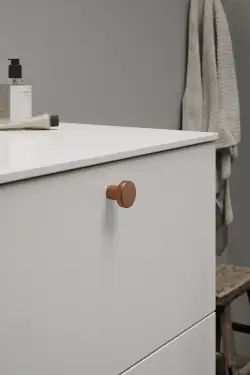 Click Here To Enlarge This Photo Of Furnipart 'Dot' Cabinet Knob D30mm - Brushed Copper &lpar;511360030-96&rpar;