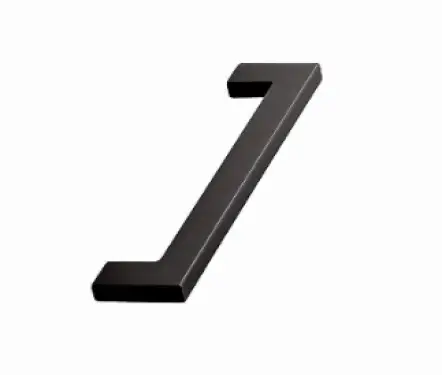 Click Here To Enlarge This Photo Of Furnipart 'Flat' Cabinet Pull L142mm &sol; C128mm - Matt Black &lpar;512860128-99&rpar;