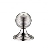 FCH08BPN - Zoo Hardware Queen Anne Ringed Knob 32mm rose dia&period; Polished Nickel