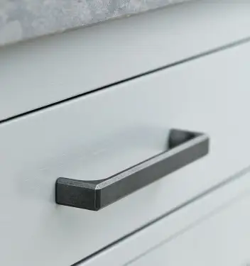 Click Here To Enlarge This Photo Of Furnipart 'Fold' Cabinet Pull L170mm &sol; C160mm - Antique Grey &lpar;537960160-22&rpar;
