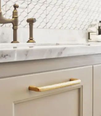 Click Here To Enlarge This Photo Of Furnipart 'Shuffle' Cabinet Pull L172mm &sol; C160mm - Brushed Gold &lpar;543160160-33&rpar;