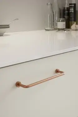 Click Here To Enlarge This Photo Of Furnipart 'Lounge' Cabinet Pull L142mm &sol; C128mm - Brushed Copper &lpar;546260128-96&rpar;