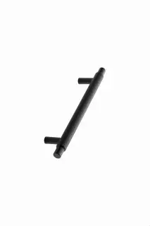 Furnipart 'Manor' Knurled Cabinet Pull L182mm &sol; C128mm - Matt Black &lpar;548920128-99&rpar;