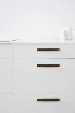Click Here To Enlarge This Photo Of Furnipart 'Manor' Knurled Cabinet Pull with Backplate L190mm &sol; C128mm - Antique Brass &lpar;549020128-39&rpar;