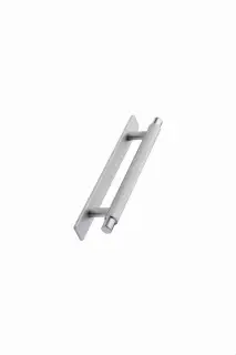 Furnipart 'Manor' Knurled Cabinet Pull with Backplate L190mm &sol; C128mm - Inox Look &lpar;549020128-66&rpar;