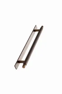 Furnipart 'Manor' Knurled Cabinet Pull with Backplate L254mm &sol; C192mm - Antique Brass &lpar;549020192-39&rpar;