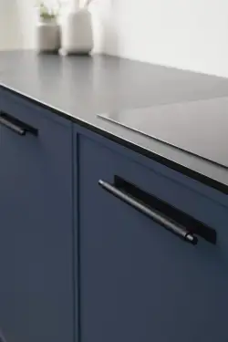 Click Here To Enlarge This Photo Of Furnipart 'Manor' Knurled Cabinet Pull with Backplate L254mm &sol; C192mm - Matt Black &lpar;549020192-99&rpar;