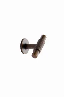 Furnipart 'Manor' Knurled T Knob L54mm - Antique Brass &lpar;549120054-39&rpar;