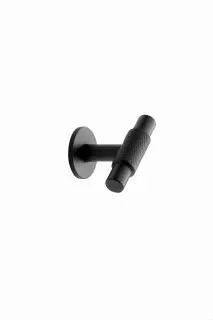 Furnipart 'Manor' Knurled T Knob L54mm - Matt Black &lpar;549120054-99&rpar;