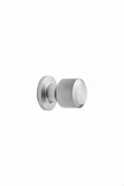 Click Here To Enlarge This Photo Of Furnipart 'Manor' Round Knurled Cabinet Knob D30mm - Inox Look &lpar;549220025-66&rpar;