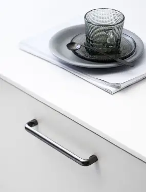 Click Here To Enlarge This Photo Of Furnipart 'Carve' Cabinet Pull L180mm &sol; C160mm - Brushed Anthracite &lpar;552520160-91&rpar;