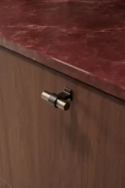Click Here To Enlarge This Photo Of Furnipart 'Bond' Cabinet Knob L50mm - Antique Brown&sol;Fine Brushed Brass &lpar;557020050-23&sol;30&rpar;