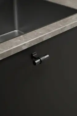 Click Here To Enlarge This Photo Of Furnipart 'Bond' Cabinet Knob L50mm - Matt Black&sol;Gun Metal &lpar;557020050-99&sol;74&rpar;