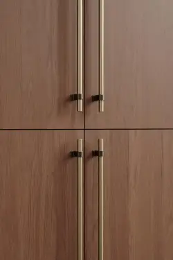 Click Here To Enlarge This Photo Of Furnipart 'Bond' Cabinet Pull L410mm &sol; C320mm - Antique Brown&sol;Fine Brushed Brass &lpar;557020320-23&sol;30&rpar;