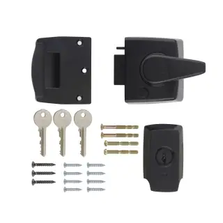1530-10-1 ERA 40mm British Standard &lpar;BS8621&rpar; Keyless Egress High Security Nightlatch Door Lock - Black
