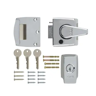 Click Here To Enlarge This Photo Of 1530-37-1 ERA 40mm British Standard &lpar;BS8621&rpar; Keyless Egress High Security Nightlatch Door Lock - Polished Chrome