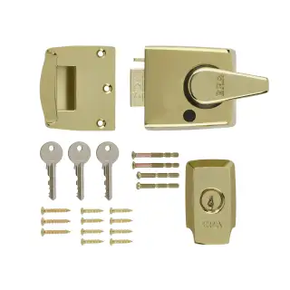 1730-31 ERA 60mm British Standard &lpar;BS8621&rpar; Keyless Egress High Security Nightlatch Door Lock - Brass