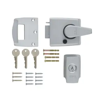 1730-35-1 ERA 60mm British Standard &lpar;BS8621&rpar; Keyless Egress High Security Nightlatch Door Lock - Satin Chrome