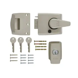 1730-40-1 ERA 60mm British Standard &lpar;BS8621&rpar; Keyless Egress High Security Nightlatch Door Lock - Satin Nickel