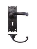 FF111 - Zoo Hardware Foxcote Foundries Traditional Lever on Lock Backplate &lpar;150 x 50mm&rpar; Black Antique
