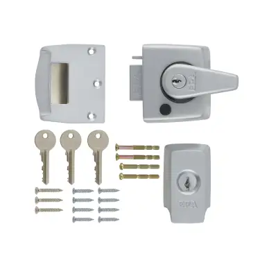 Click Here To Enlarge This Photo Of 1830-35-1 ERA 40mm British Standard &lpar;BS3621&rpar; High Security Nightlatch Door Lock - Satin Chrome