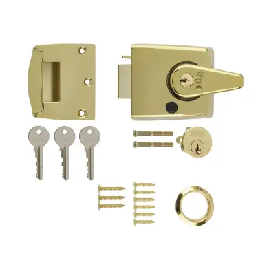 Click Here To Enlarge This Photo Of 193-31 ERA 60mm Double Locking Nightlatch Door Lock - Brass