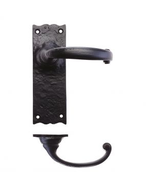 Click Here To Enlarge This Photo Of FF112 - Zoo Hardware Foxcote Foundries Traditional Lever on Latch Backplate &lpar;150 x 50mm&rpar; Black Antique